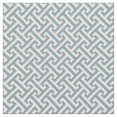 Dusty Blue Greece Key Pattern Stoff (Nahaufnahme)