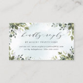 Dusty Blue Green Wedding Online RSVP Cards Visitenkarte (Vorderseite)