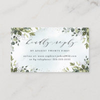 Dusty Blue Green Wedding Online RSVP Cards