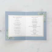 Dusty Blue Greenerity Foliage Wedding Programm (Innenseite)