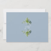 Dusty Blue Greenerity Foto Taufe Christening Dankeskarte (Rückseite)