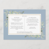Dusty Blue Greenerity Hochzeitsinformationen Begleitkarte (Vorderseite)