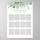 Dusty Blue Greenerity Hochzeitsskalender Poster (Vorne)
