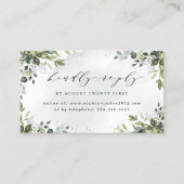 Dusty Blue Greenerity Wedding Online RSVP Cards Visitenkarte (Vorderseite)