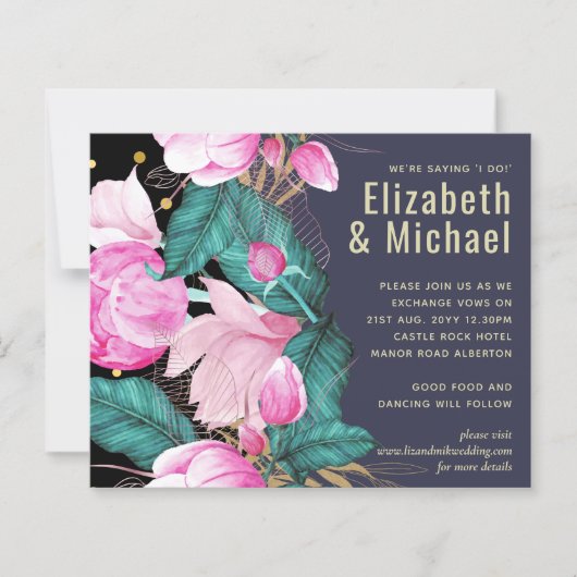 Dusty Blue Greenerity Wedding Stationery BUDGET (Vorderseite)