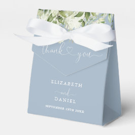 Dusty Blue Greenery Blumenzitzer Geschenkschachtel