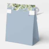 Dusty Blue Greenery Blumenzitzer Geschenkschachtel (Rückseite)