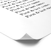 Dusty Blue Greenery Elegante Hochzeitsstiftung Poster (Ecke)