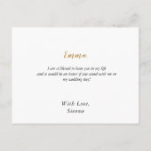 Dusty Blue Greenery Eucalyptus Blätter Flower Girl Einladungspostkarte (Rückseite)