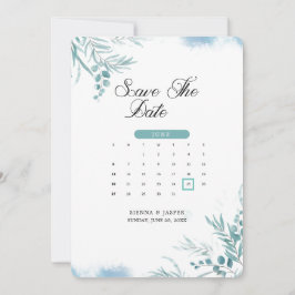 Dusty Blue Greenery Eucalyptus Save The Date