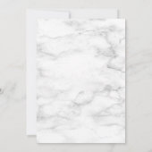 Dusty Blue Greenery Marble Virtual Dusche Einladung (Rückseite)