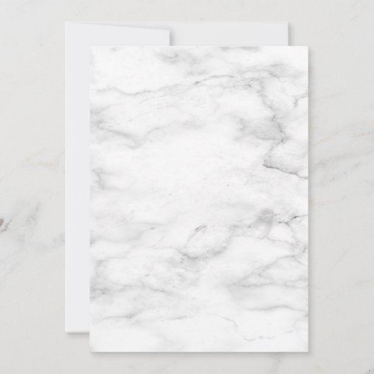 Dusty Blue Greenery Marble Virtual Dusche Einladung (Rückseite)