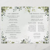 Dusty Blue Greenery Themed Wedding Programs (Rückseite)