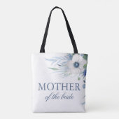 Dusty Blue Greenery und Anemone Blume Hochzeit Tasche (Rückseite)