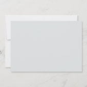 Dusty Blue Grey and White Save the Date Wedding Einladung (Rückseite)