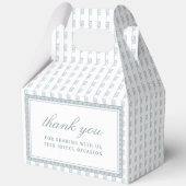 Dusty Blue Griechisch Rahmen Taufe Big Gable Geschenkschachtel (Rückseite)