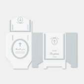 Dusty Blue Griechisch Rahmen Taufe Zelt Geschenkschachtel (Ungefaltet)