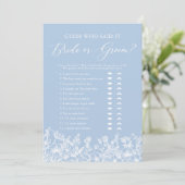 Dusty Blue Guess, der sagte, es Braut oder Gräuel  Einladung (Stehend Vorderseite)