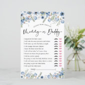 Dusty Blue Guess Who Mama oder Vater Baby Showspie (Stehend Vorderseite)