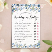 Dusty Blue Guess Who Mama oder Vater Baby Showspie