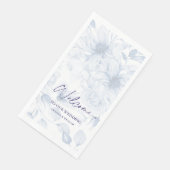 Dusty Blue Guest Towel - Willkommen Serviette (Ecke)