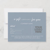 Dusty Blue Handwriting Geschenk mit Logo Mitteilungskarte (Vorderseite)