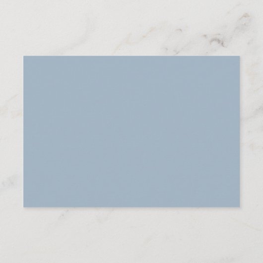 Dusty Blue Heart Script Wedding Reception Begleitkarte (Rückseite)