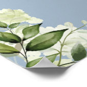 Dusty Blue Heart Script Wedding Welcome Sign Poster (Ecke)