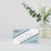 Dusty Blue Heizung & Kühlung HVAC Visitenkarte (Stehend Vorderseite)