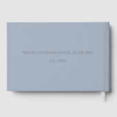 Dusty Blue High School Grad Party Abschluss Gästebuch (Rückseite)