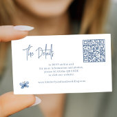 Dusty Blue Hochzeit QR CODE Online-UAWG Begleitkarte