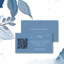 Dusty Blue Hochzeitungs-Antwort-Website QR-Code UA