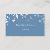 Dusty Blue Hochzeitungs-Antwort-Website QR-Code UA Begleitkarte (Vorderseite)