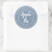 Dusty Blue Homemade Apple Pie Runder Aufkleber (Tasche)
