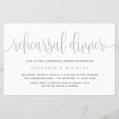 Dusty Blue Hübsch Calligraphy Probe Dinner (Vorderseite)