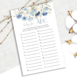 DUSTY Blue Hydrange Babydusche Baby Item ABC Game