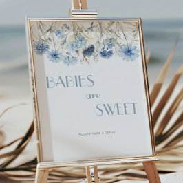 DUSTY Blue Hydrangea Baby Dusche Babys sind süß Poster