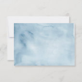 Dusty Blue Hydrangea Babydusche Dankeskarte (Rückseite)