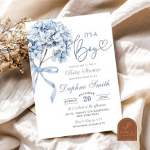 Dusty Blue Hydrangea Babydusche