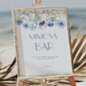 DUSTY Blue Hydrangea Babydusche Mimosa Bar Poster