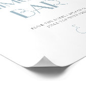 DUSTY Blue Hydrangea Babydusche Mimosa Bar Poster (Ecke)