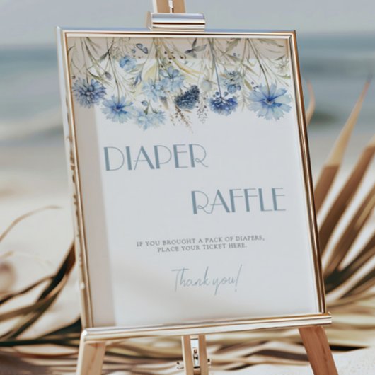 DUSTY Blue Hydrangea Babydusche Windelwanne Poster