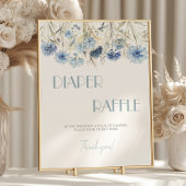 DUSTY Blue Hydrangea Babydusche Windelwanne Poster