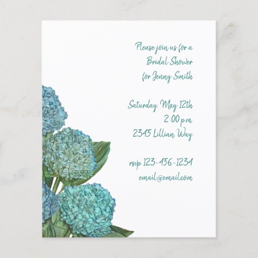 Dusty Blue Hydrangea Bouquet (Vorderseite)