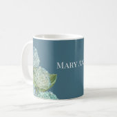 Dusty Blue Hydrangea Bouquet Kaffeetasse (Vorderseite Links)