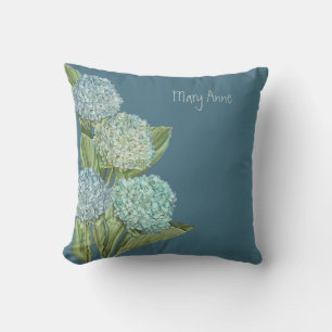Dusty Blue Hydrangea Bouquet Kissen