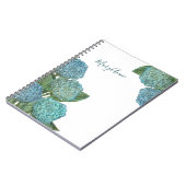 Dusty Blue Hydrangea Bouquet Notizblock (Linke Seite)