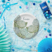 Dusty Blue Hydrangea Bouquet Pappteller (Party)