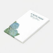 Dusty Blue Hydrangea Bouquet Post-it Klebezettel (angewinkelt)