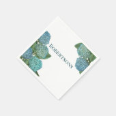 Dusty Blue Hydrangea Bouquet Serviette (Ecke)